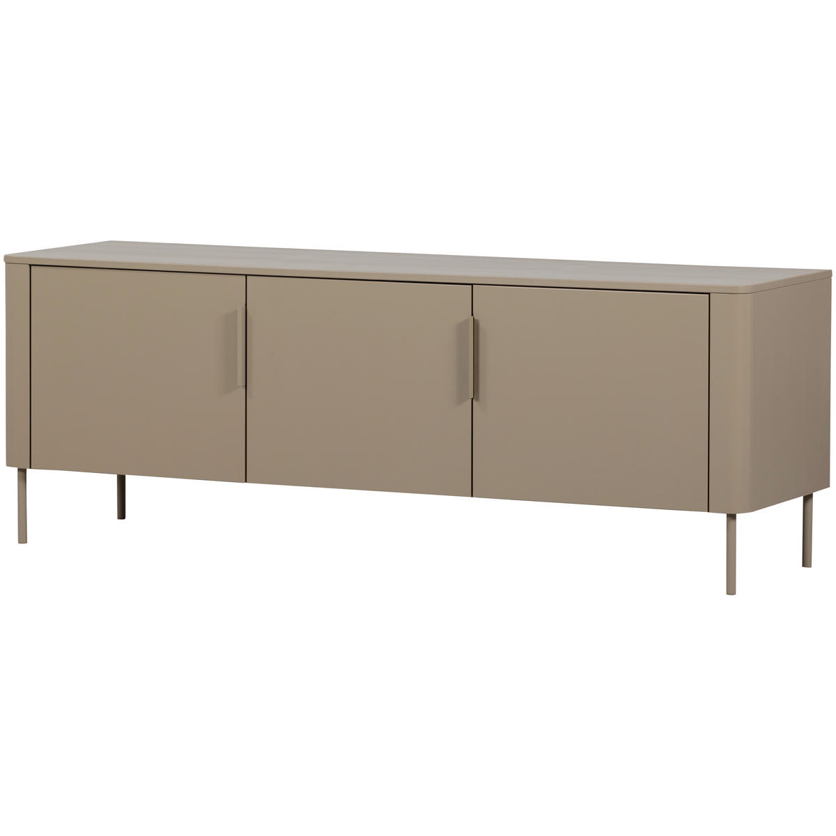 LOWBOARD Gunnar 154/56/44 cm  stehend, hängend  - Schlammfarben, Design, Holz/Metall (154/56/44cm) - Livetastic