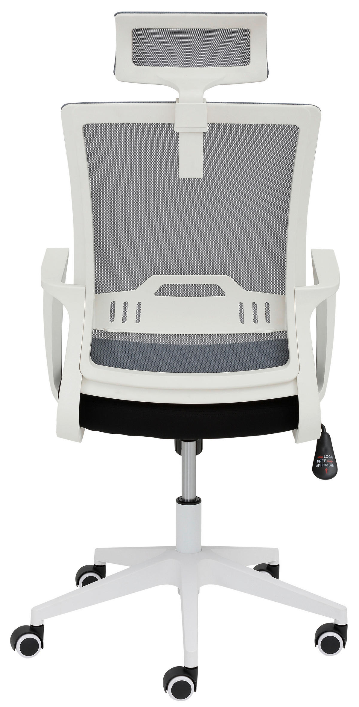 DREHSTUHL Flachgewebe, Netz Grau, Schwarz, Weiß  - Schwarz/Weiß, MODERN, Kunststoff/Textil (61,5/99-109/64cm) - home24