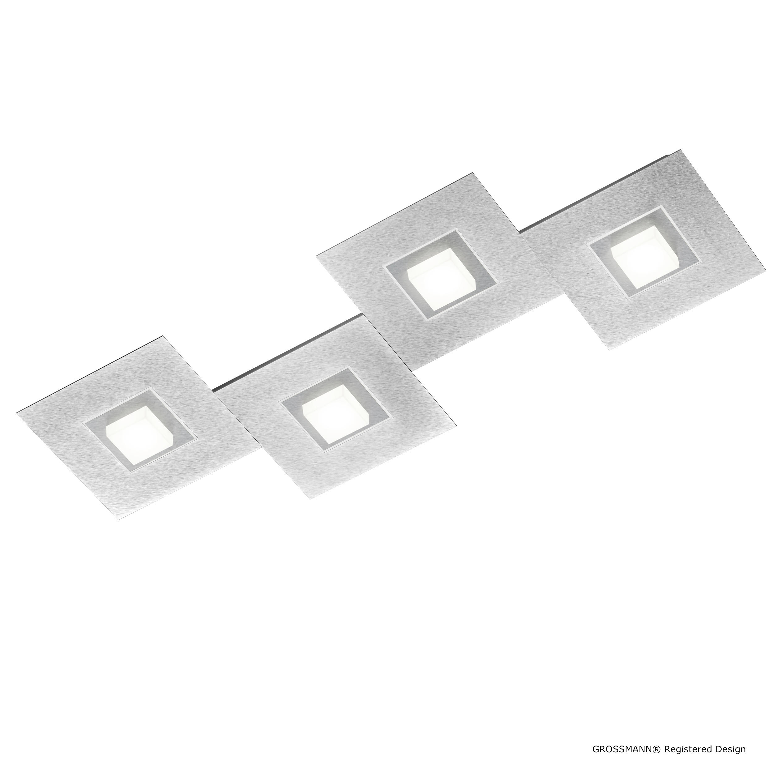LED-DECKENLEUCHTE  - Titanfarben/Goldfarben, Design, Metall (80/30/5cm) - Grossmann