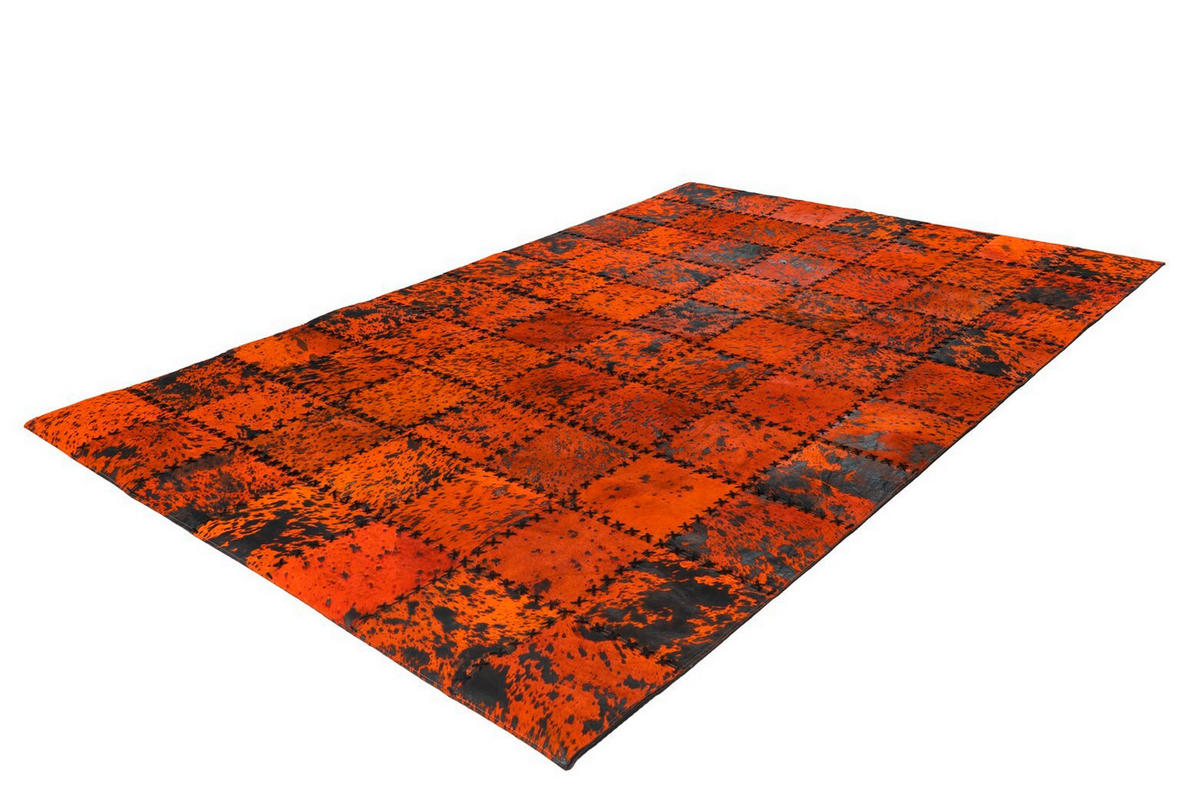 FLACHWEBETEPPICH 200/290 cm Orange  - Orange, Basics, Leder/Textil (200/290cm) - Novel