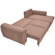 ECKSOFA Altrosa Webstoff  - Schwarz/Altrosa, KONVENTIONELL, Holz/Textil (250/145cm) - Carryhome