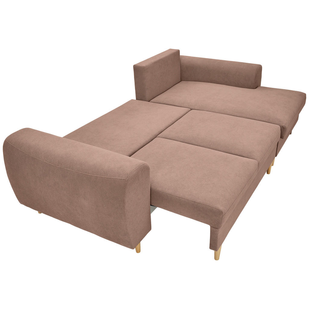 Thumbnail - Carryhome Ecksofa, Altrosa, Textil, Buche, vollmassiv, 3-Sitzer, Füllung: Polyurethan (PUR),Polyurethan (Pur), Ottomane ...