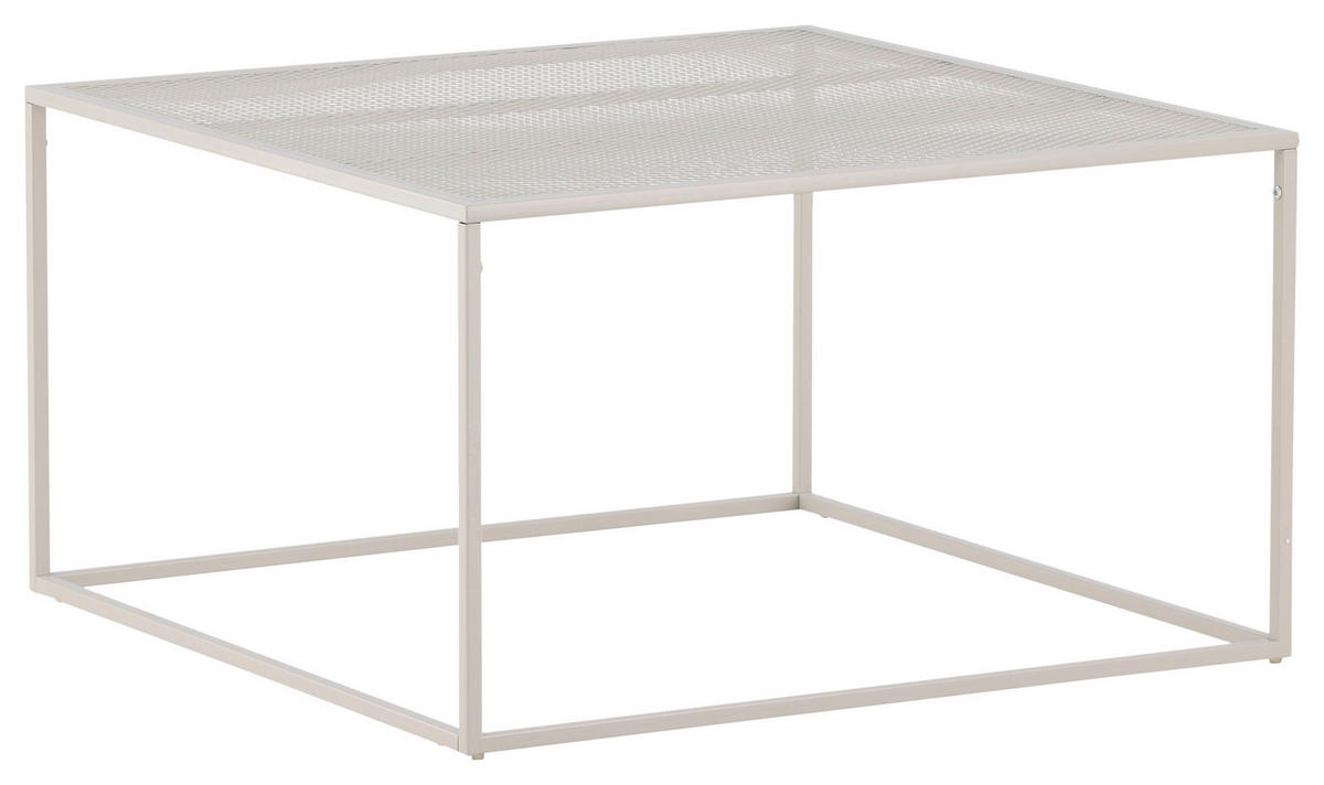 COUCHTISCH 80/80/45 cm quadratisch Beige  - Beige, Design, Metall (80/80/45cm) - Livetastic
