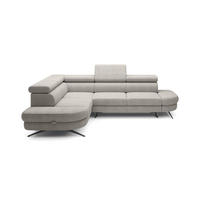 SAROKKANAPÉ textil bézs  - bézs/fekete, Design, textil/fém (218/276cm) - Welnova