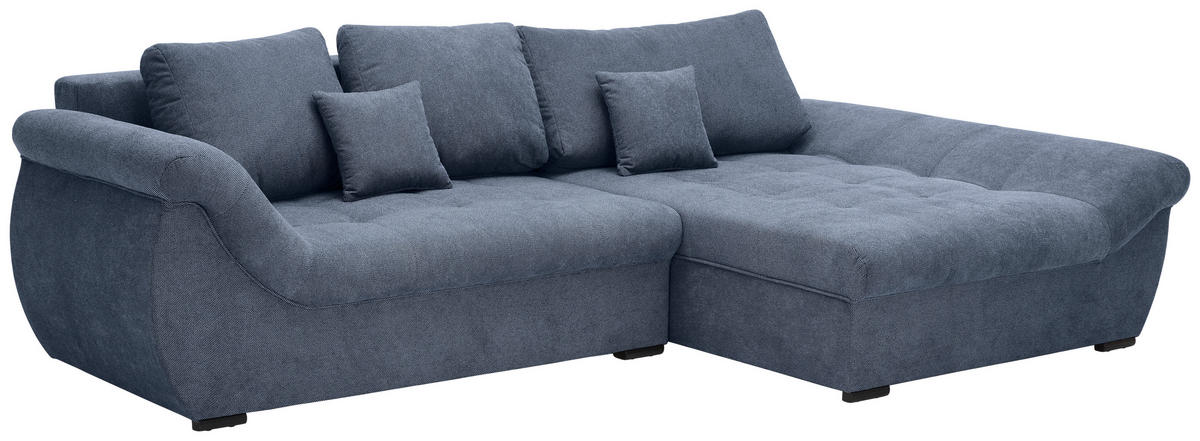 ECKSOFA Anthrazit Flachgewebe  - Anthrazit/Schwarz, Design, Kunststoff/Textil (278/175cm) - Xora