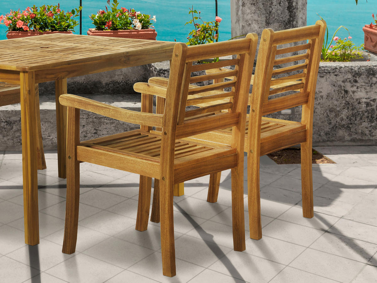 GARTENSESSEL Holz Naturfarben  - Naturfarben, Natur, Holz (58/92/68cm) - Livetastic