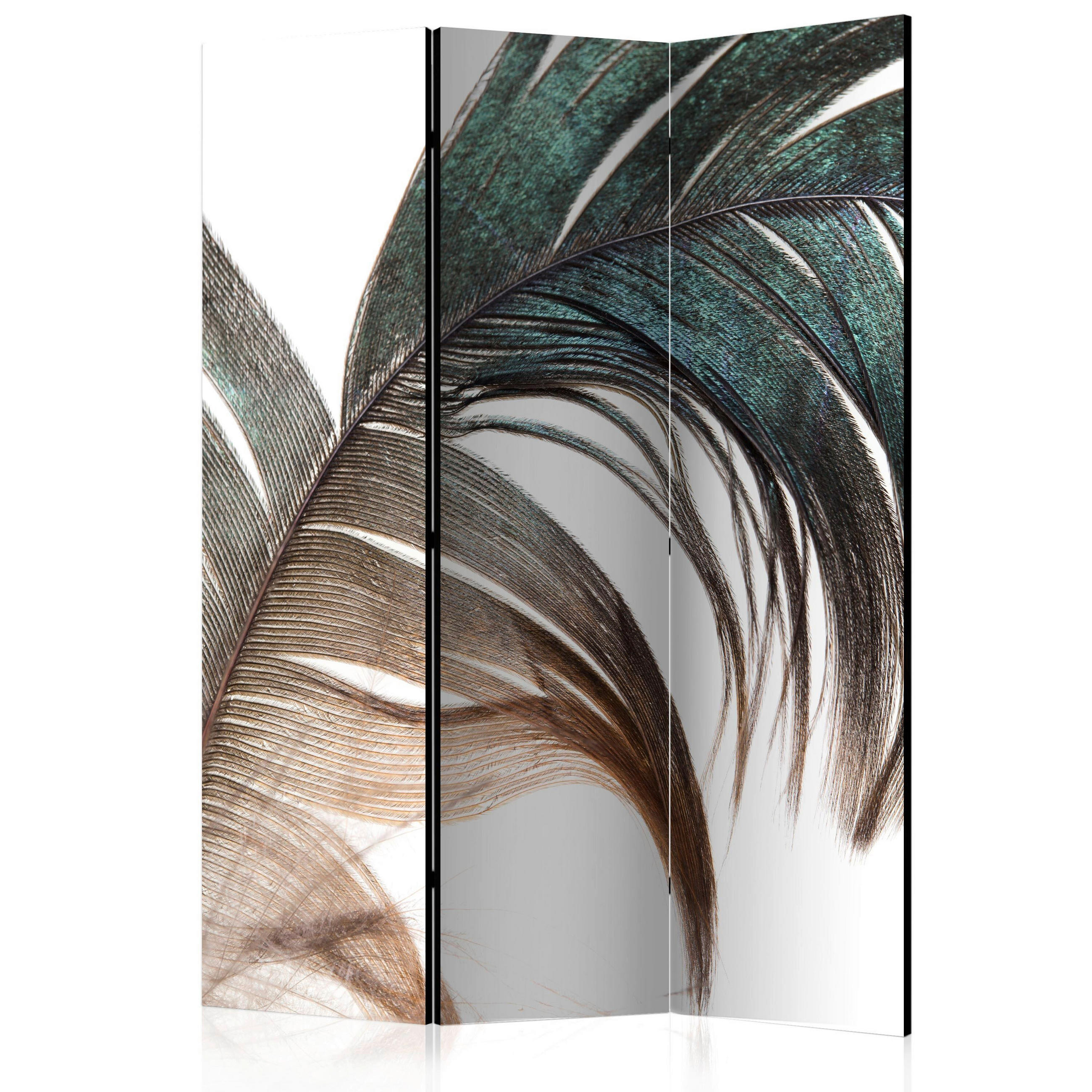 PARAVENT mit 3  Flügel - Ecru/Mintgrün, Basics, Holz/Kunststoff (135/172/3cm) - artgeist