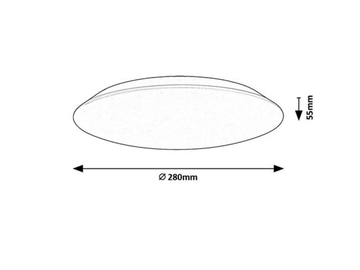 LED PLAFONJERA - bela, Osnovno, plastika (28/5,5cm)