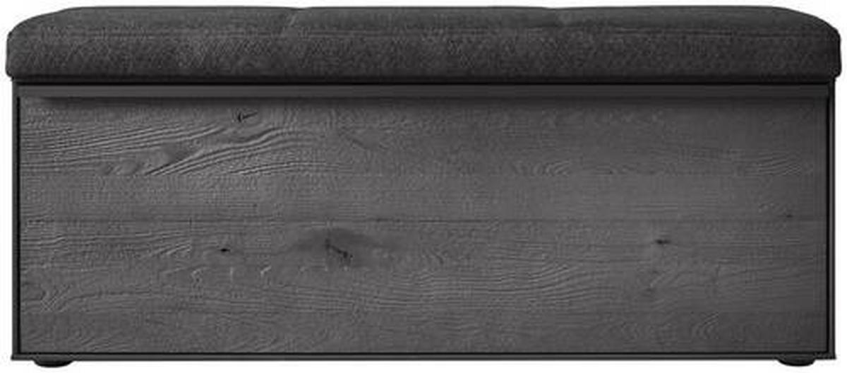 GARDEROBENBANK 118/50/41 cm  - Anthrazit, Design, Holz/Textil (118/50/41cm) - Johann Jakob