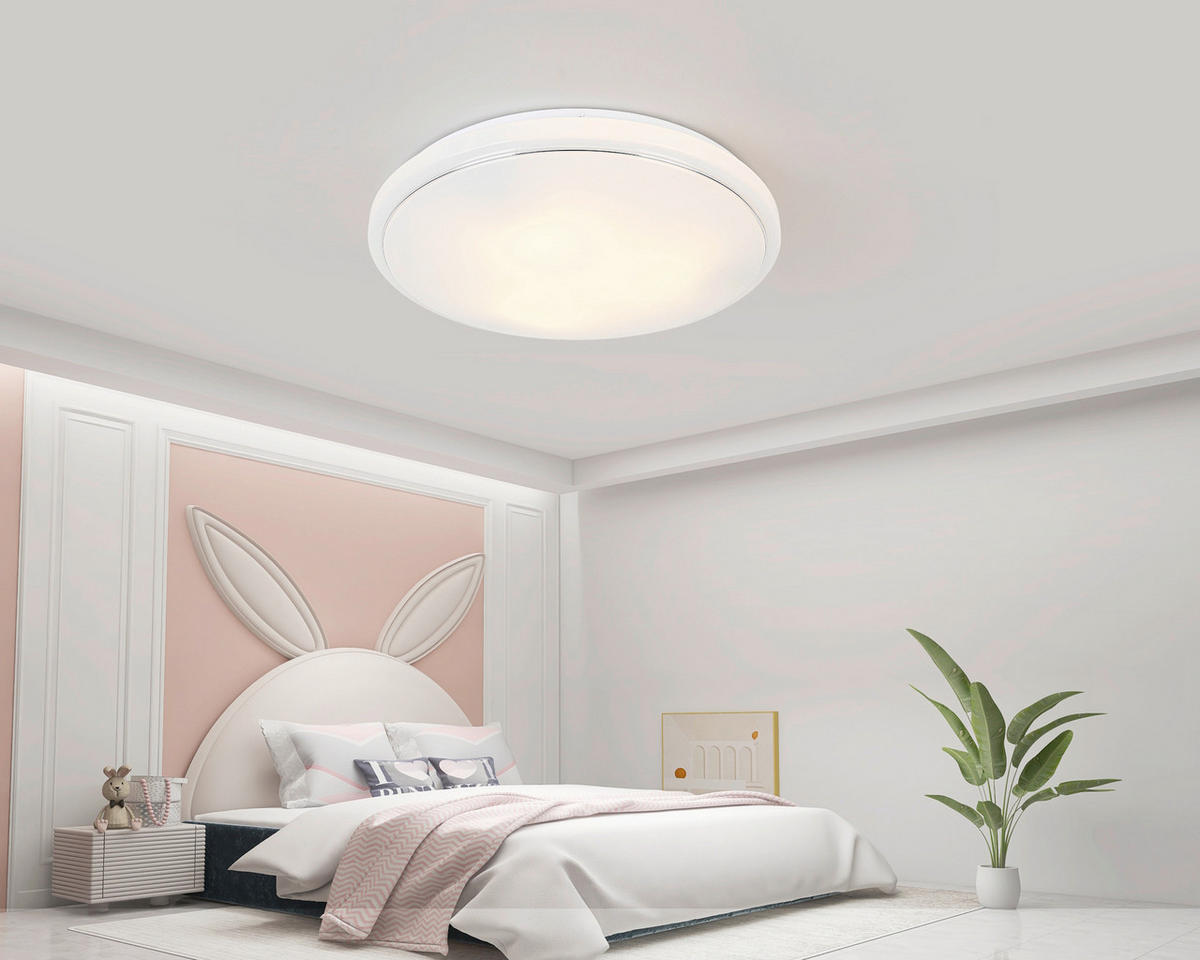 SVJETILJKA STROPNA  - bijela/boje kroma, Basics, metal/plastika (49/9cm) - Boxxx