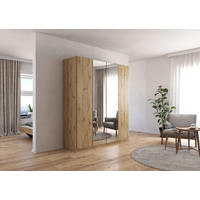 FALTTÜRENSCHRANK 181/210/54 cm 2-türig Eiche Artisan  - Eiche Artisan, Holzwerkstoff (181/210/54cm) - Rauch Möbel