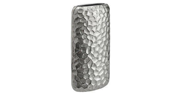 VASE 32 cm  - Nickelfarben, Design, Metall (15,5/32/7cm) - Ambia Home