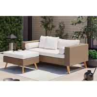 GARTENSET 2-teilig  - Beige, Natur, Textil/Metall (165,5/64/86cm) - Ambia Garden