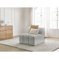 SOFAELEMENT ANNECY Bouclé Hellgrau  - Hellgrau/Schwarz, MODERN, Kunststoff/Textil (91/72/91cm)