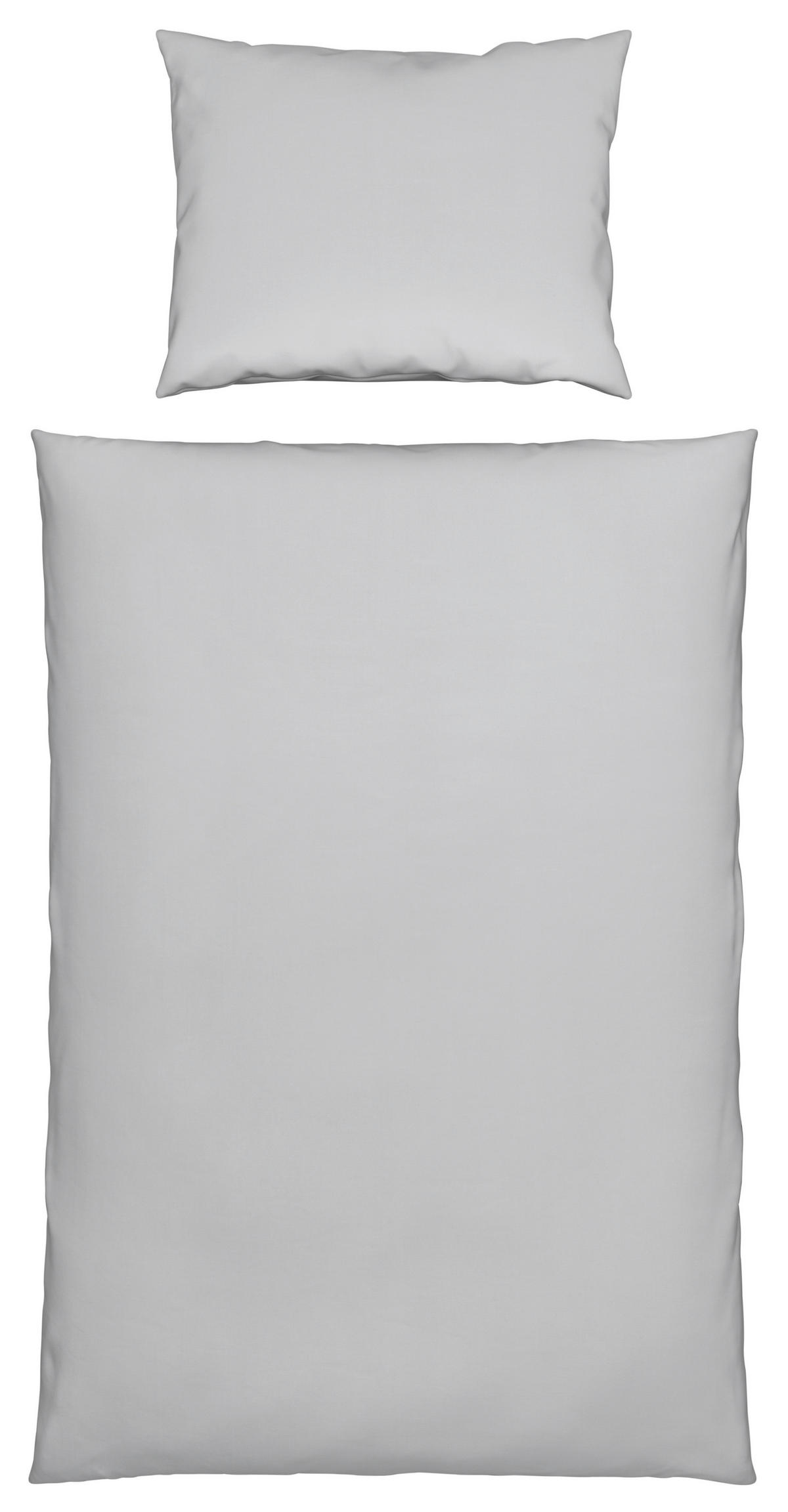 POSTELJNINA Uni 140/220 cm saten srebrne barve  - srebrne barve, Basics, tekstil (140/220cm) - Novel