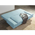 SCHLAFSOFA Flachgewebe Hellblau  - Chromfarben/Schwarz, Design, Kunststoff/Textil (194/73/91cm) - Xora
