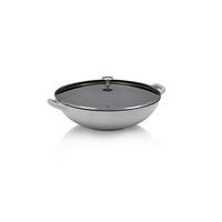 WOK  - Hellgrau, KONVENTIONELL, Glas/Metall (36/10cm) - Kela