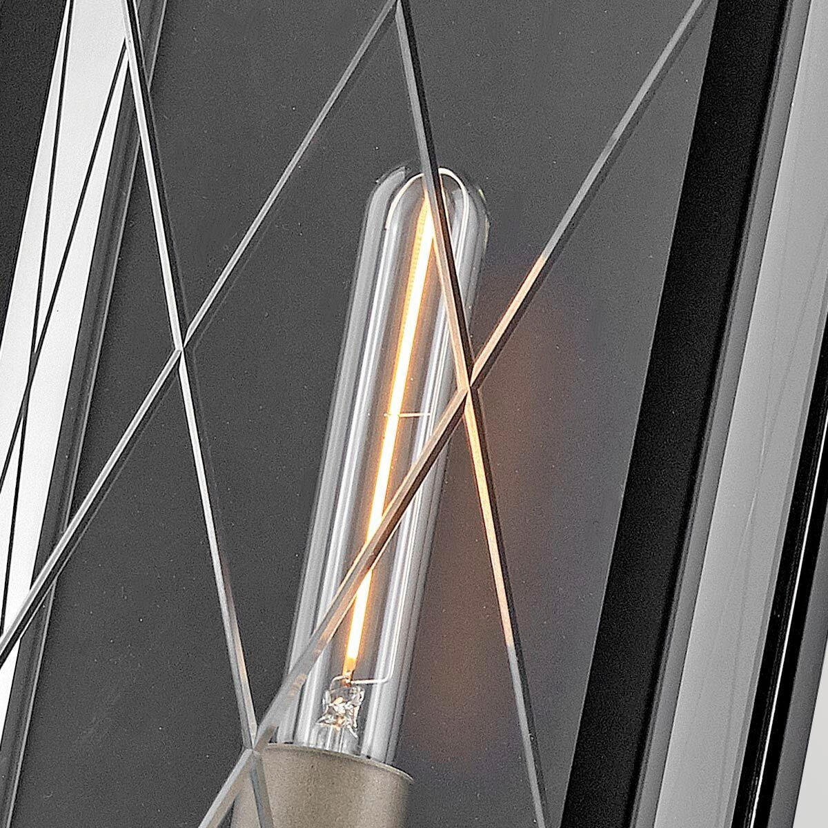 WANDLEUCHTE HINKLEY 40,6/19,1/14,7 cm  - Schwarz, Design, Glas/Metall (40,6/19,1/14,7cm) - Elstead Lighting