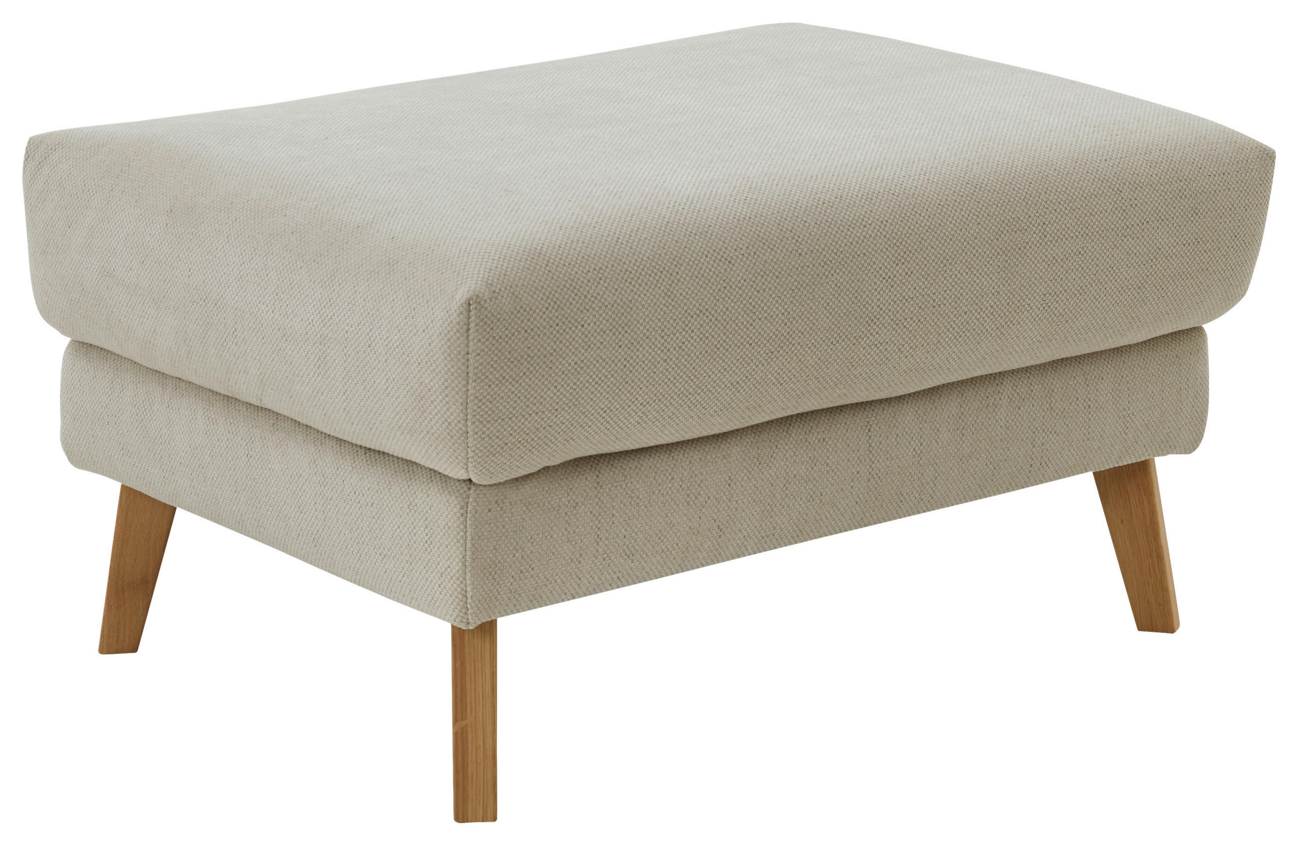 HOCKER Flachgewebe Beige  - Wildeiche/Beige, Design, Holz/Textil (87/44/63cm) - Valnatura