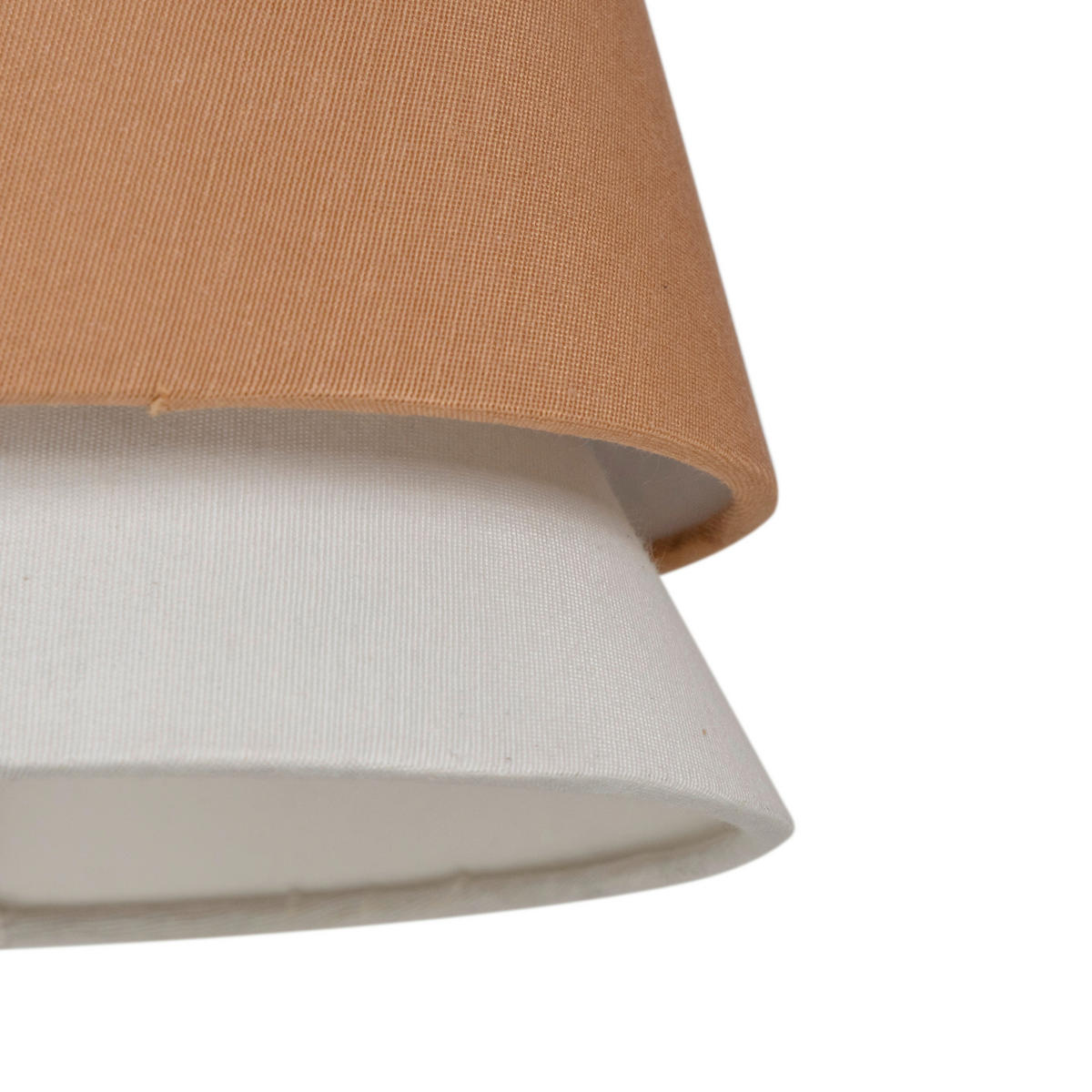 PENDELLEUCHTE 90/20/130 cm  - Weiß/Mokka, Trend, Kunststoff/Textil (90/20/130cm) - Collett's Monde