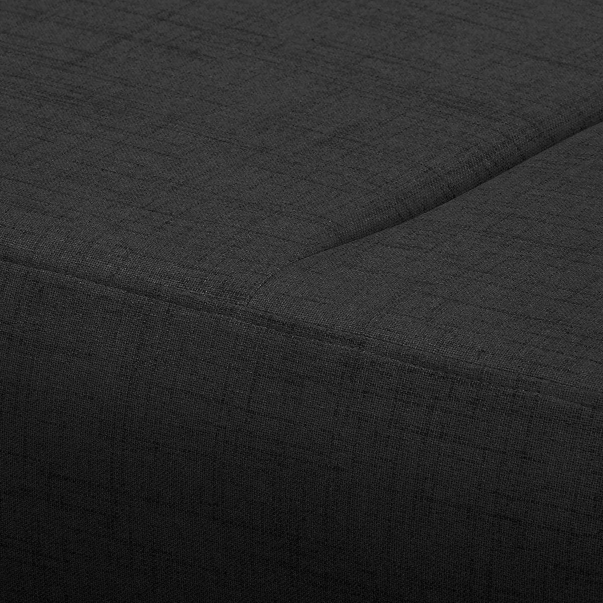 ECKSOFA Bella Schwarz Textilgeflecht  - Wengefarben/Schwarz, Design, Holz/Textil (257/174cm) - Livetastic