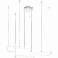 LED-PENDELLEUCHTE 82/200 cm  - Weiß, Design, Kunststoff/Metall (82/200cm) - Fabas Luce