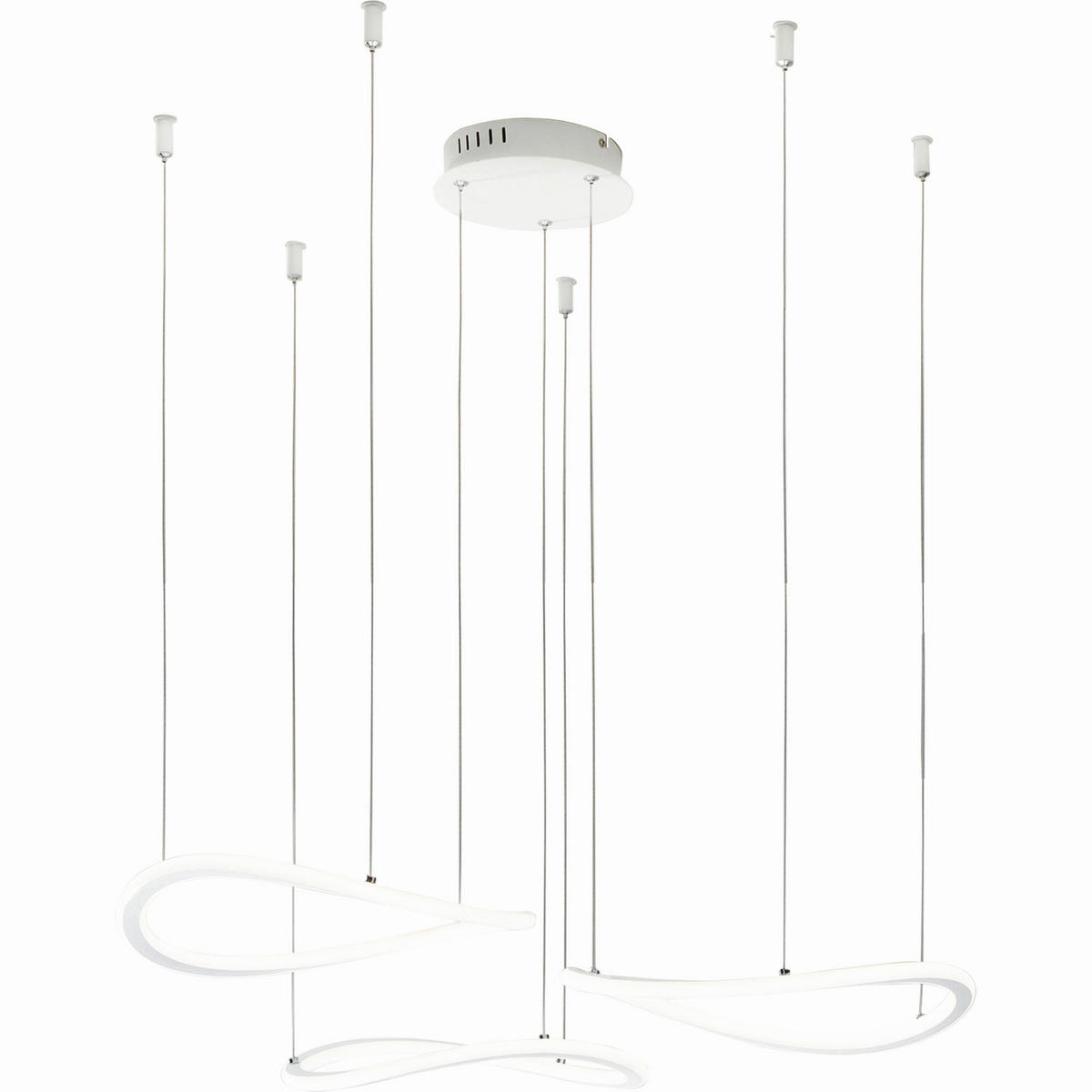 LED-PENDELLEUCHTE 82/200 cm  - Weiß, Design, Kunststoff/Metall (82/200cm) - Fabas Luce