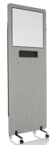 TRENNWAND Metall, Kunststoff, Textil Klar, Hellgrau  - Klar/Hellgrau, Basics, Kunststoff/Textil (60/177/3cm) - MID.YOU