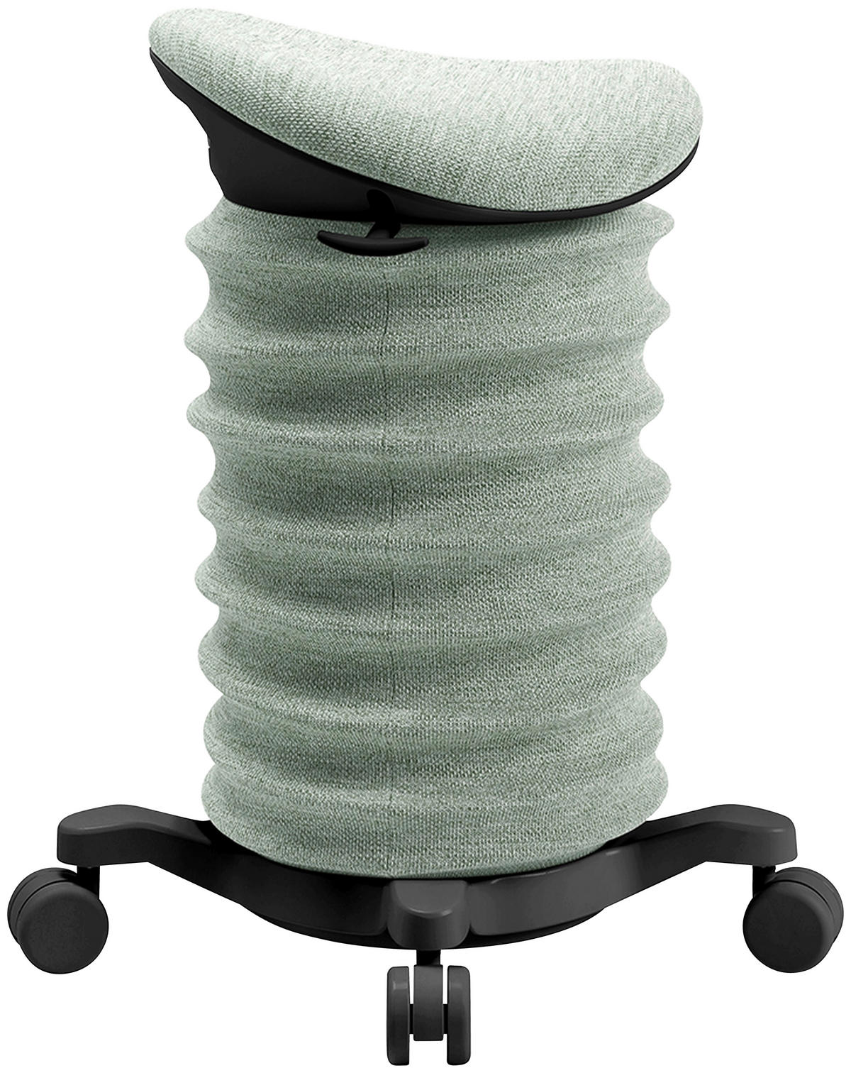 BÜROHOCKER Schwarz, Hellgrün  - Schwarz/Hellgrün, Design, Kunststoff/Textil (37,5/58-70/36cm) - Topstar