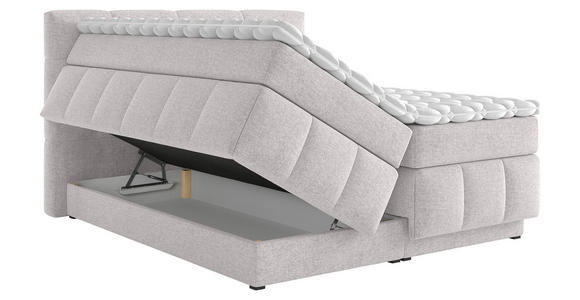 BOXSPRINGBETT 160/200 cm in Beige - Beige/Schwarz, KONVENTIONELL, Kunststoff/Textil (160/200cm) - Carryhome