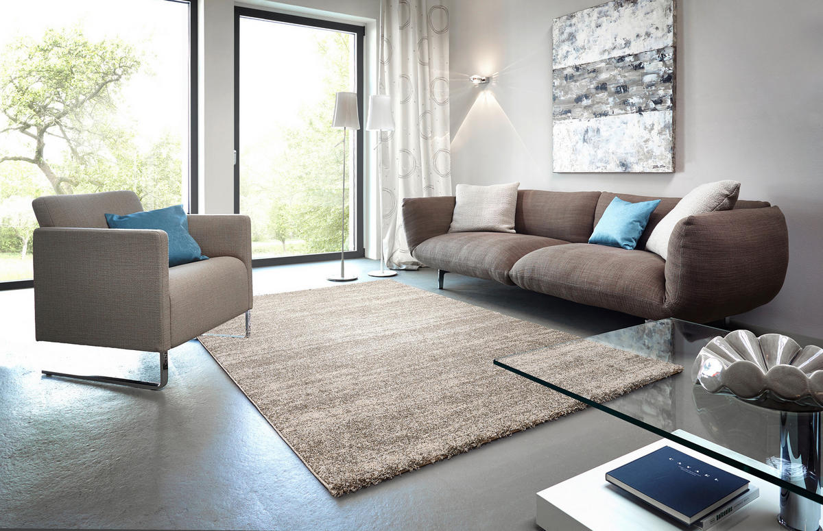 HOCHFLORTEPPICH 200/290 cm Samoa Grau  - Grau, KONVENTIONELL, Kunststoff/Textil (200/290cm) - Novel