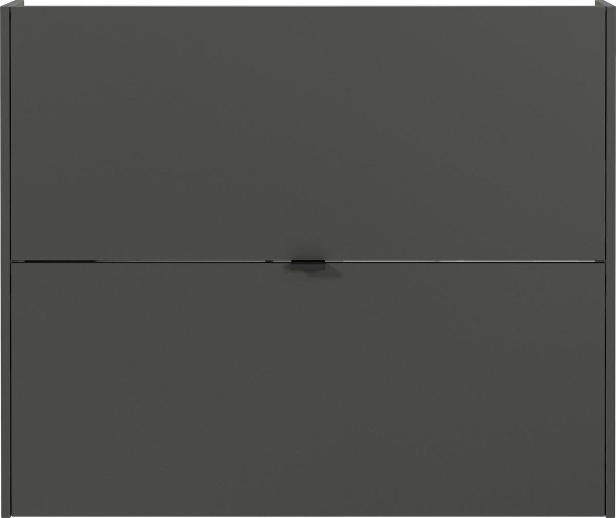 HÄNGESCHUHSCHRANK Graphitfarben, Eichefarben  - Eichefarben/Schwarz, Design, Holzwerkstoff/Metall (100/83/18cm)