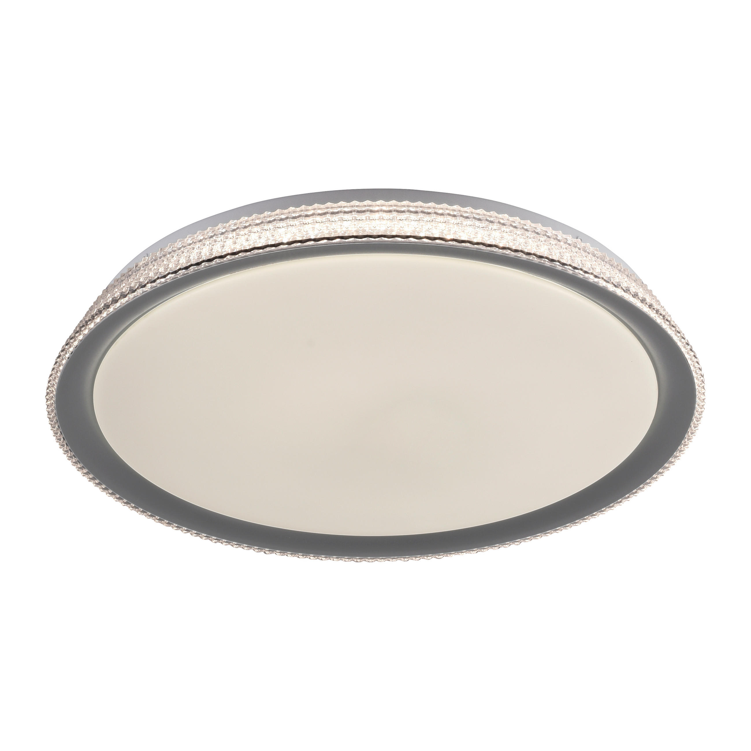LED-DECKENLEUCHTE Lola Smart  Smart 51/51/9 cm   - Silberfarben/Weiß, Design, Kunststoff/Metall (51/51/9cm)