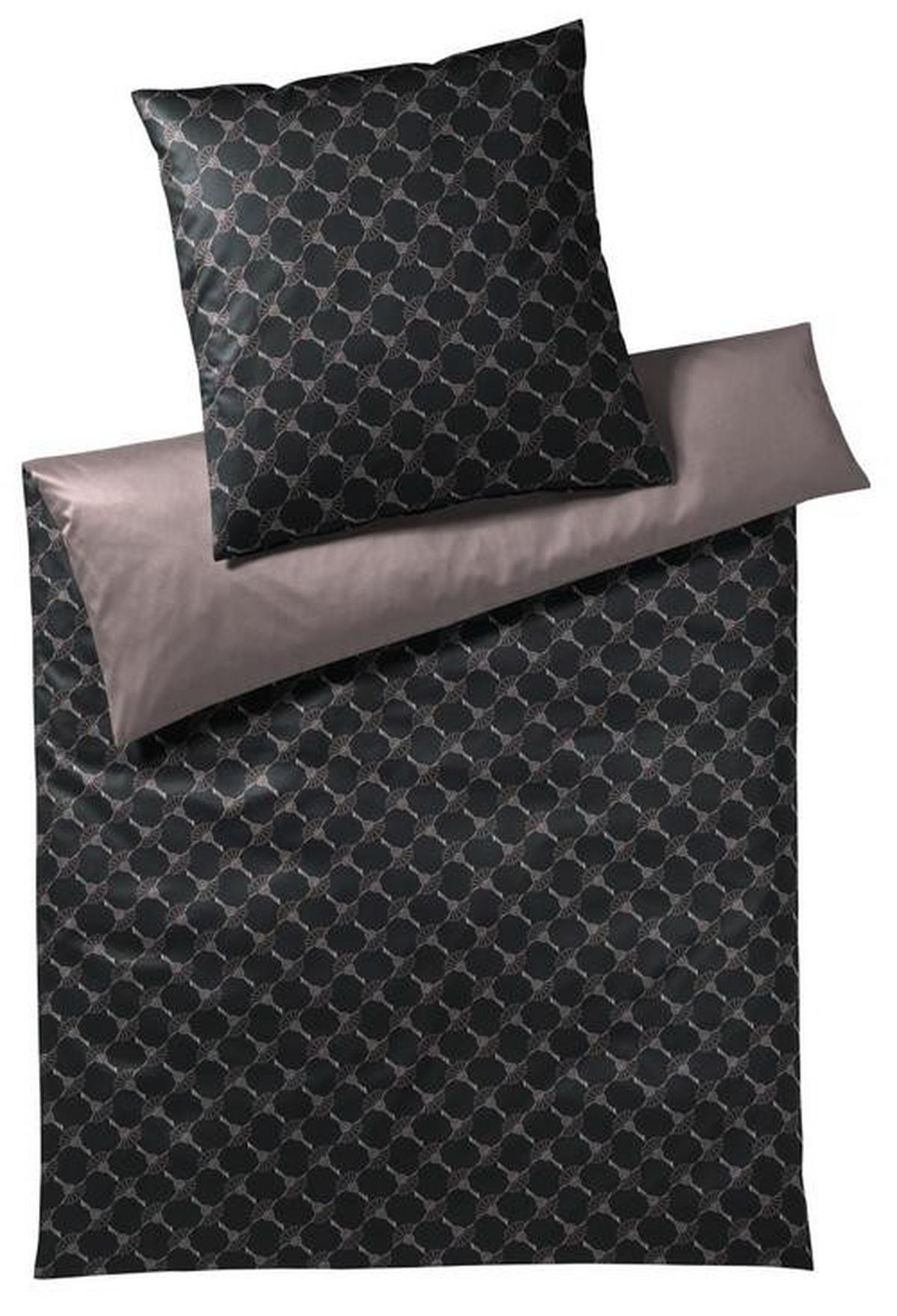 OBOUSTRANNÉ POVLEČENÍ, makosatén, hnědá, černá, 155/220 cm - černá/hnědá, Design, textil (155/220cm) - Joop!