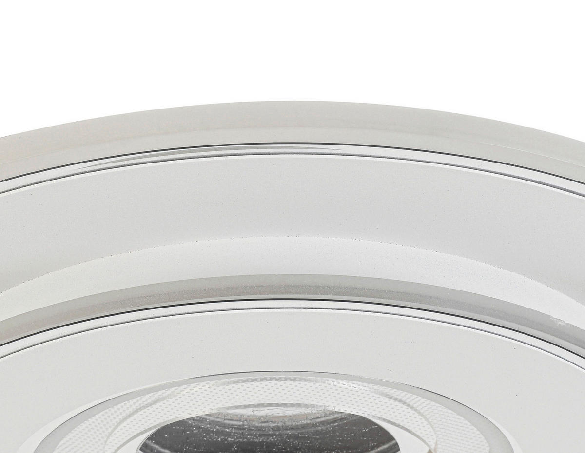 LED-DECKENLEUCHTE 35/6 cm   - Chromfarben/Weiß, Basics, Kunststoff/Metall (35/6cm) - Novel