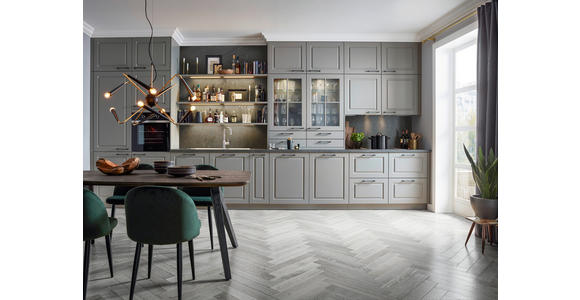 EINBAUKÜCHE - Grau, Design, Holzwerkstoff - Novel
