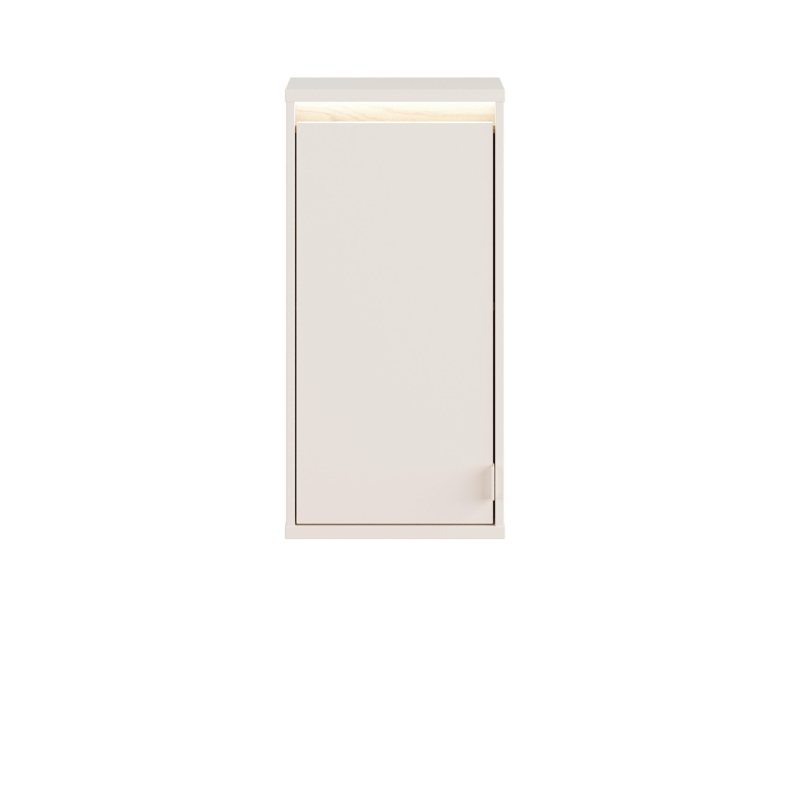 Comodă 38,4/78,4/33 cm  - culoare lemn stejar/nisipiu, Basics, metal/material pe bază de lemn (38,4/78,4/33cm) - Xora