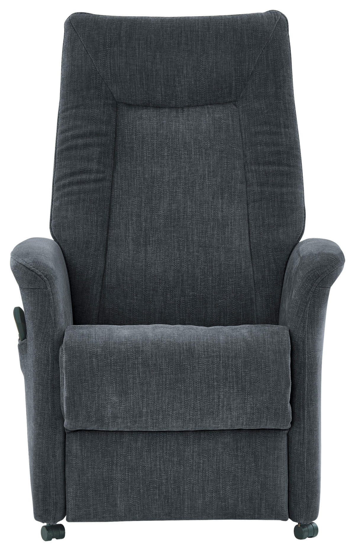 FERNSEHSESSEL  mit Relaxfunktion, Aufstehhilfe, Rücken echt Chenille Dunkelblau  - Dunkelblau/Grau, KONVENTIONELL, Kunststoff/Textil (78/115/90cm) - Hukla