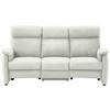 TRAPEZSOFA in Flachgewebe Weiss  - Weiss/Schwarz, Konventionell, Textil/Metall (219/107/97cm) - Pure Home Comfort