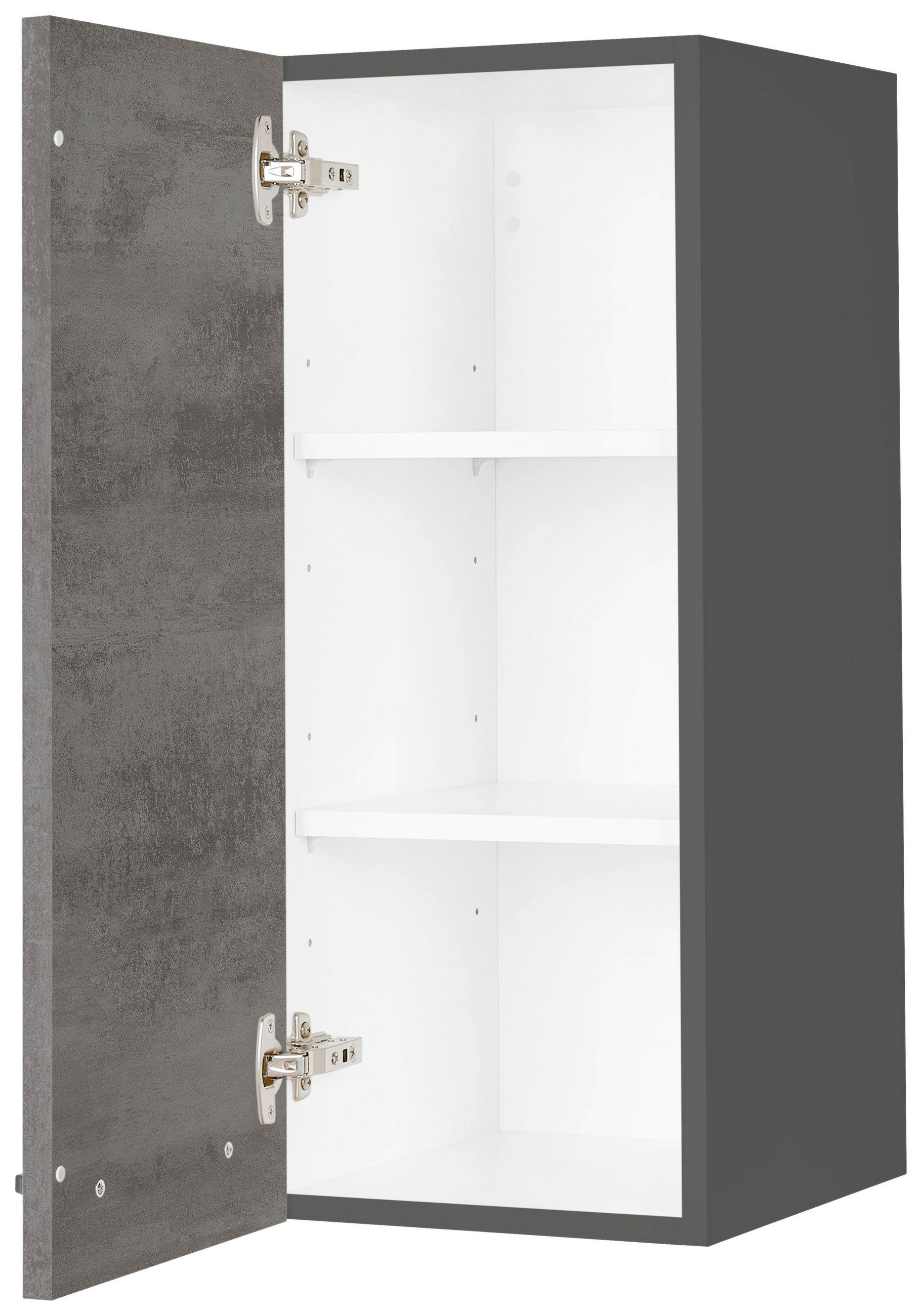 KÜCHENOBERSCHRANK 30/72/35 cm in Schieferfarben - Schieferfarben/Edelstahlfarben, MODERN, Holzwerkstoff/Metall (30/72/35cm) - Nobilia