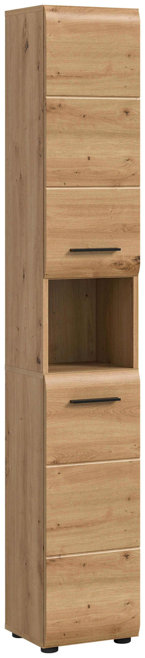HOCHSCHRANK 30/185/30 cm  - Schwarz/Eiche Artisan, Basics, Holzwerkstoff/Kunststoff (30/185/30cm) - MID.YOU