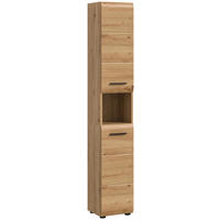 HOCHSCHRANK 30/185/30 cm  - Schwarz/Eiche Artisan, Basics, Holzwerkstoff/Kunststoff (30/185/30cm) - MID.YOU