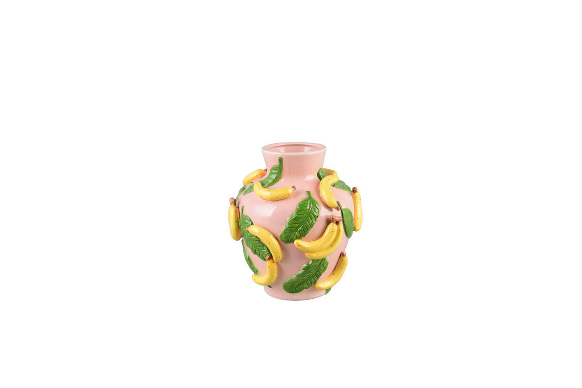 DEKOVASE  - Gelb/Rosa, Basics, Keramik (23,7/26,0/23,7cm)