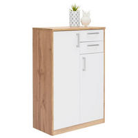COMODĂ 72/110/36 cm  - argintiu/alb, Konventionell, plastic/material pe bază de lemn (72/110/36cm) - Xora