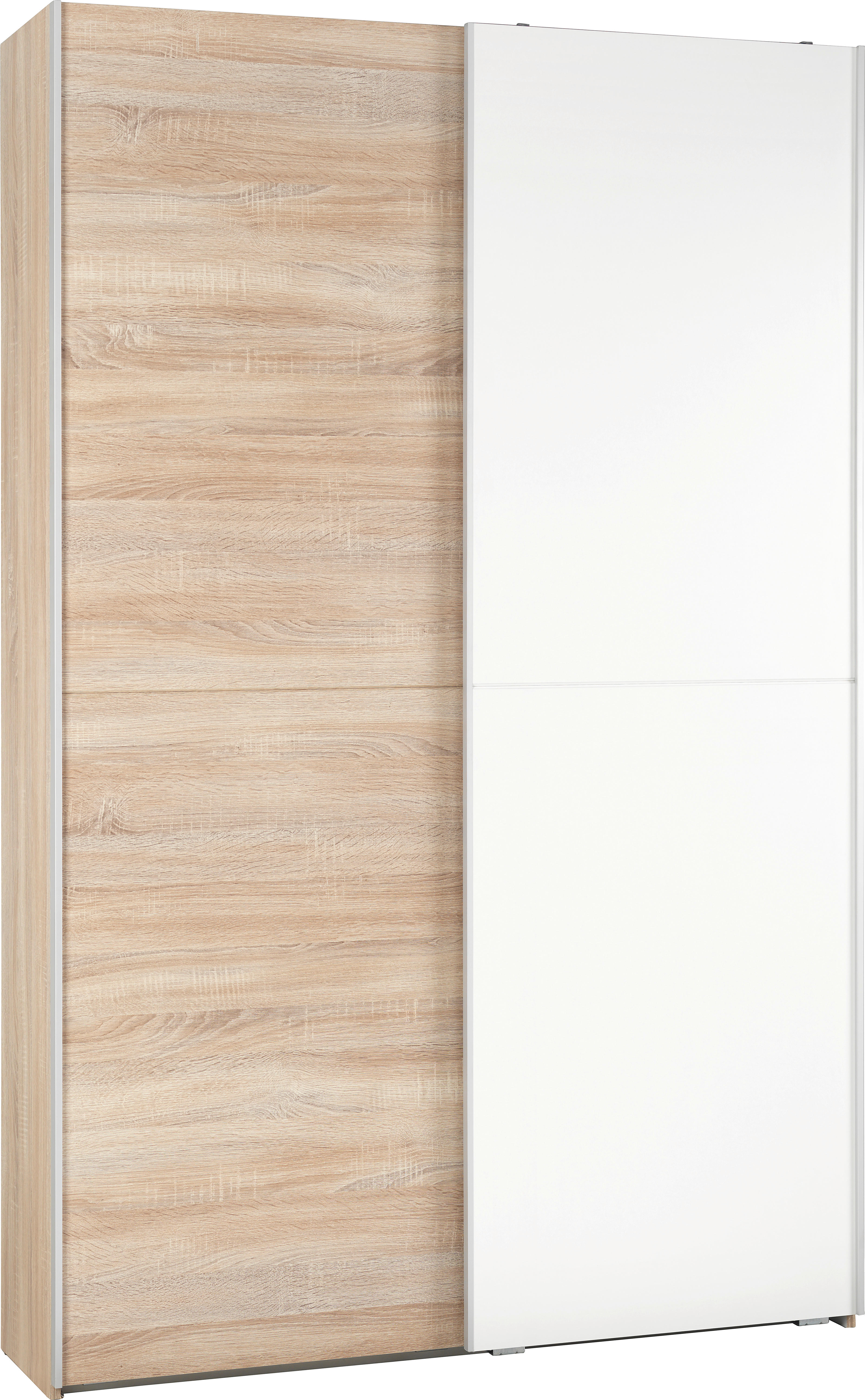 ORMAR S KLIZNIM VRATIMA bijela, hrast Sonoma   - bijela/hrast Sonoma, Konvencionalno, drvni materijal (125/195/38cm) - Livetastic