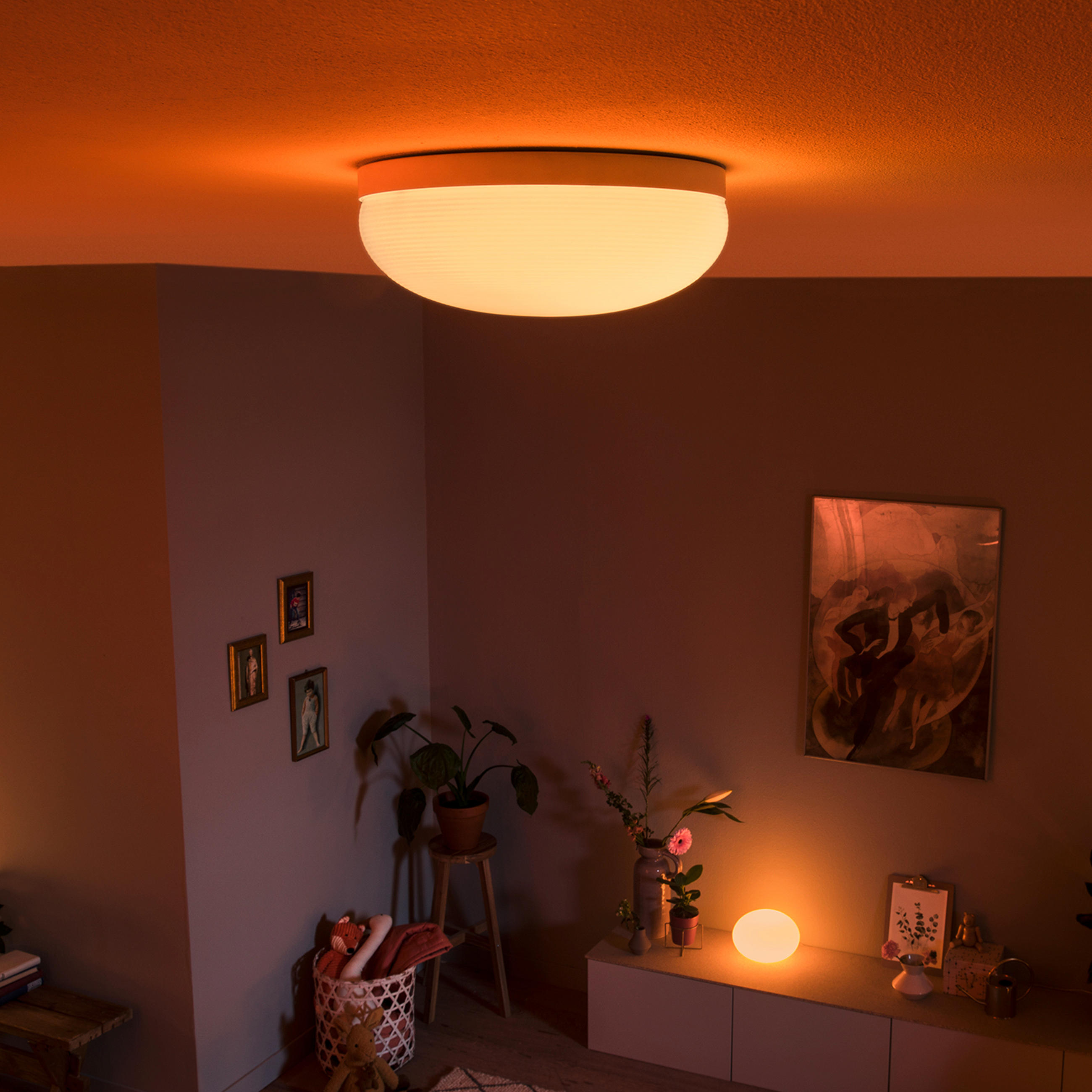 LED-DECKENLEUCHTE 35,9/14,1 cm    - Weiß, Basics, Glas (35,9/14,1cm) - Philips HUE