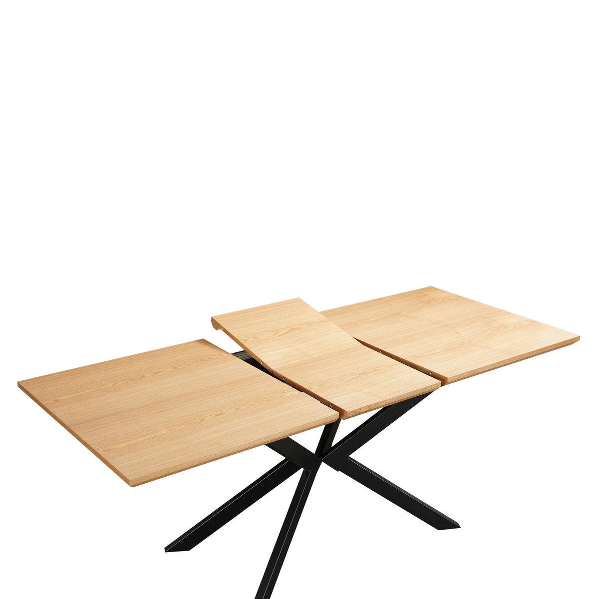 STOL ZA BLAGOVAONICU  prirodne boje, crna  metal, drvni materijal      - prirodne boje/crna, Moderno, drvni materijal/metal (140/80/76cm) - MID.YOU