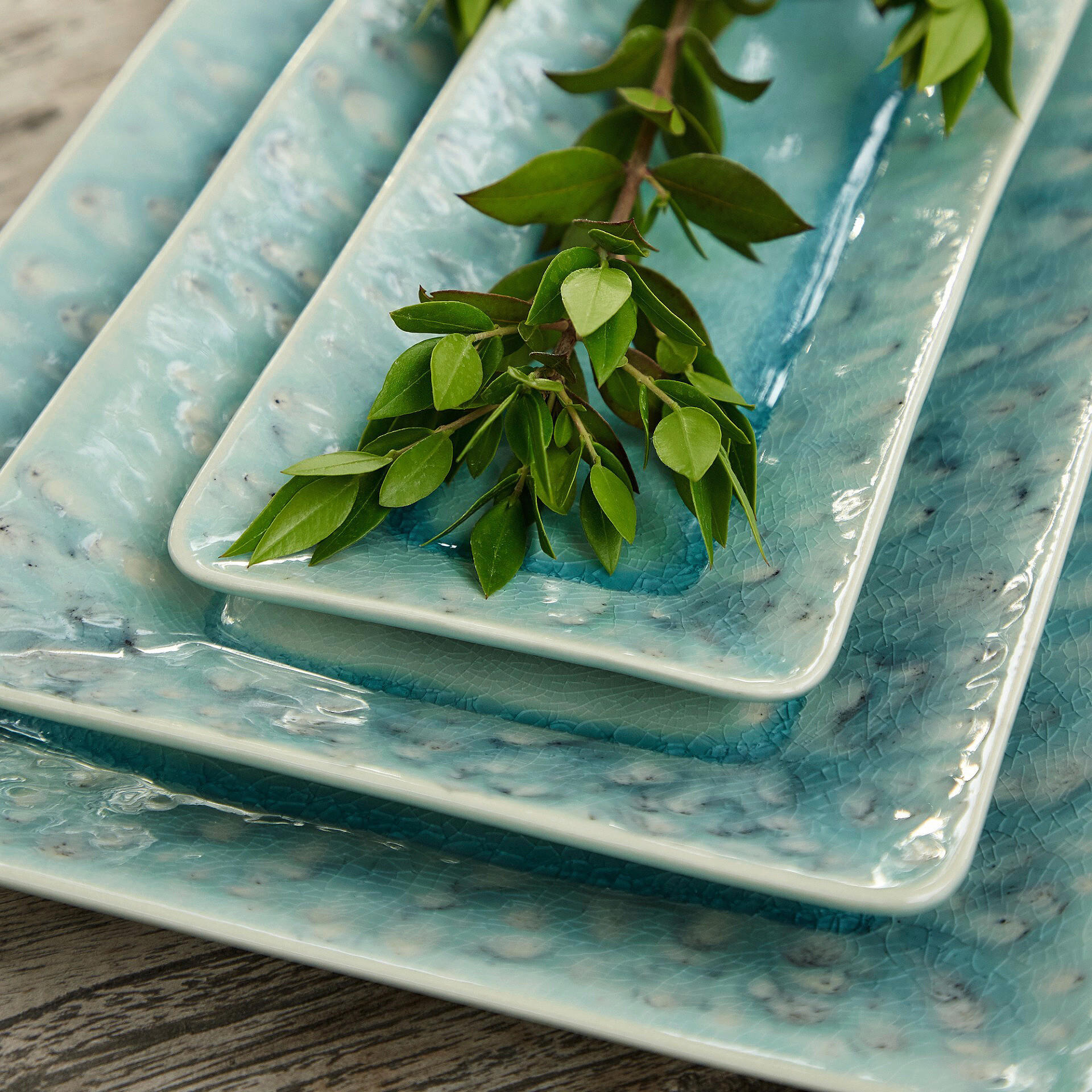 TABLETT Keramik - Hellblau, Basics, Keramik (34/18cm) - Costa Nova