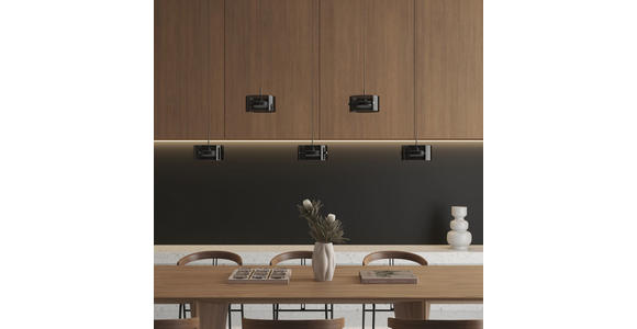 LED-HÄNGELEUCHTE 128/16/150 cm  - Schwarz, Design, Glas/Kunststoff (128/16/150cm) - Novel