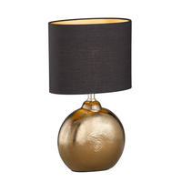 TISCHLEUCHTE - Goldfarben/Schwarz, Konventionell, Keramik/Kunststoff (23/13/36cm) - Fischer & Honsel